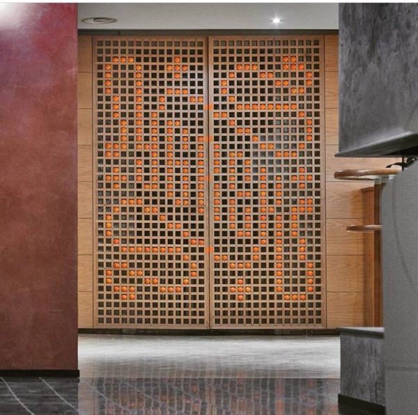 GET A NERVE! - YGREK - Lettering sculpture/installation (250 clementines) in-situ, Villa Sarasin, 2019