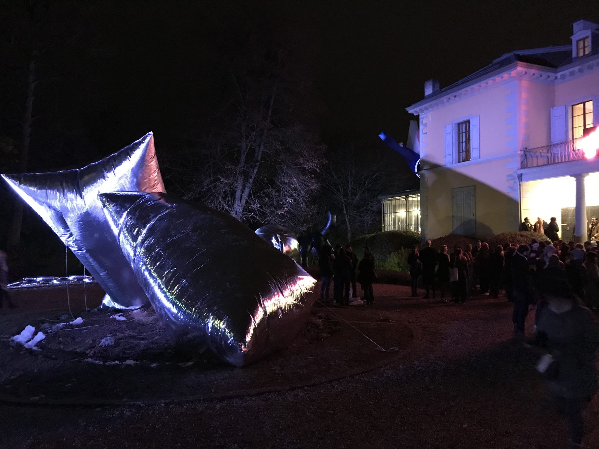 GET A NERVE! - Severin Guelpa - Inflatable chrome sculpture, Villa Sarasin, 2019